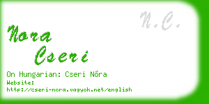 nora cseri business card