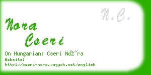 nora cseri business card